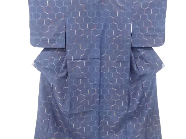 JAPANESE KIMONO / ANTIQUE KIMONO / SILK / TOKAMACHI TSUMUGI / WOVEN KIKKO